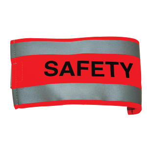 orange safety armband with reflective strips