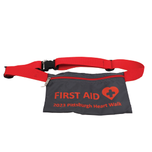 first aid fanny pack with logo and zipper