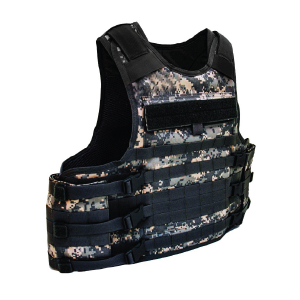 camo molle tactical vest with belt loops and velcro plate holder